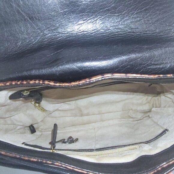 Brahmin Tuscan vintage croc-embossed satchel crossbody EUC - Picture 11 of 11